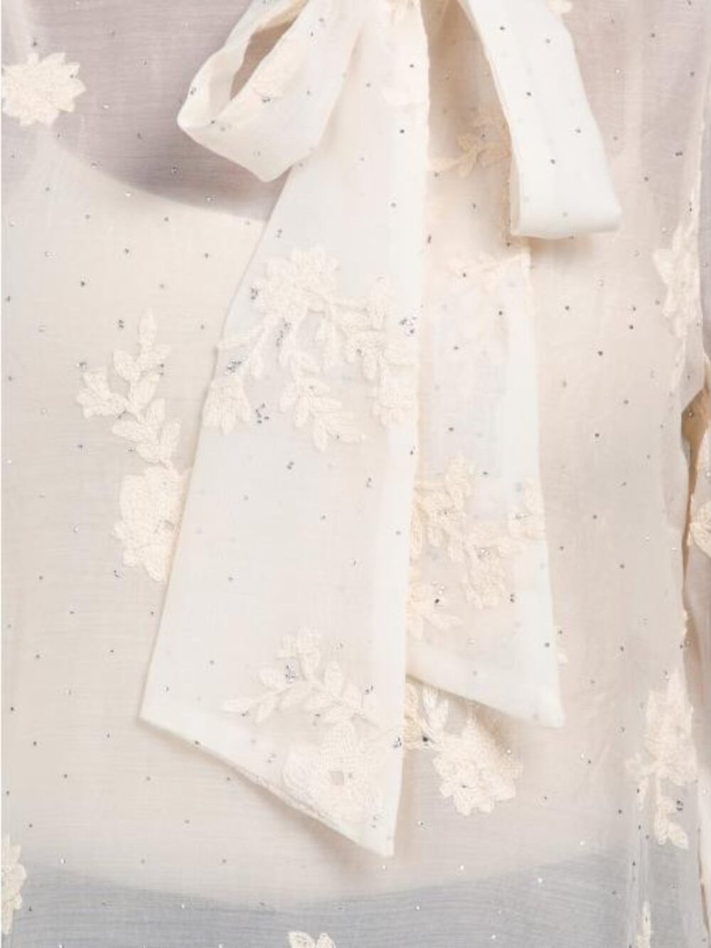ULTRA PINK Embroidered Blouse With Shine Side Bow - Picture 3 of 4